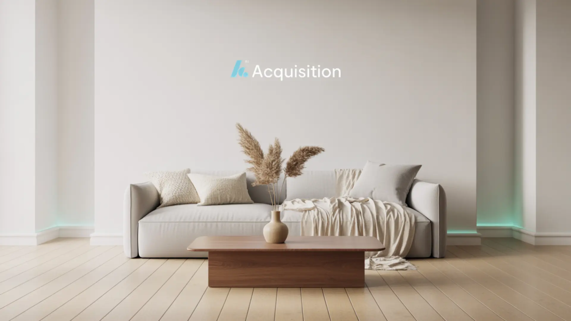 Light Minimal AI Acquisition virtual background