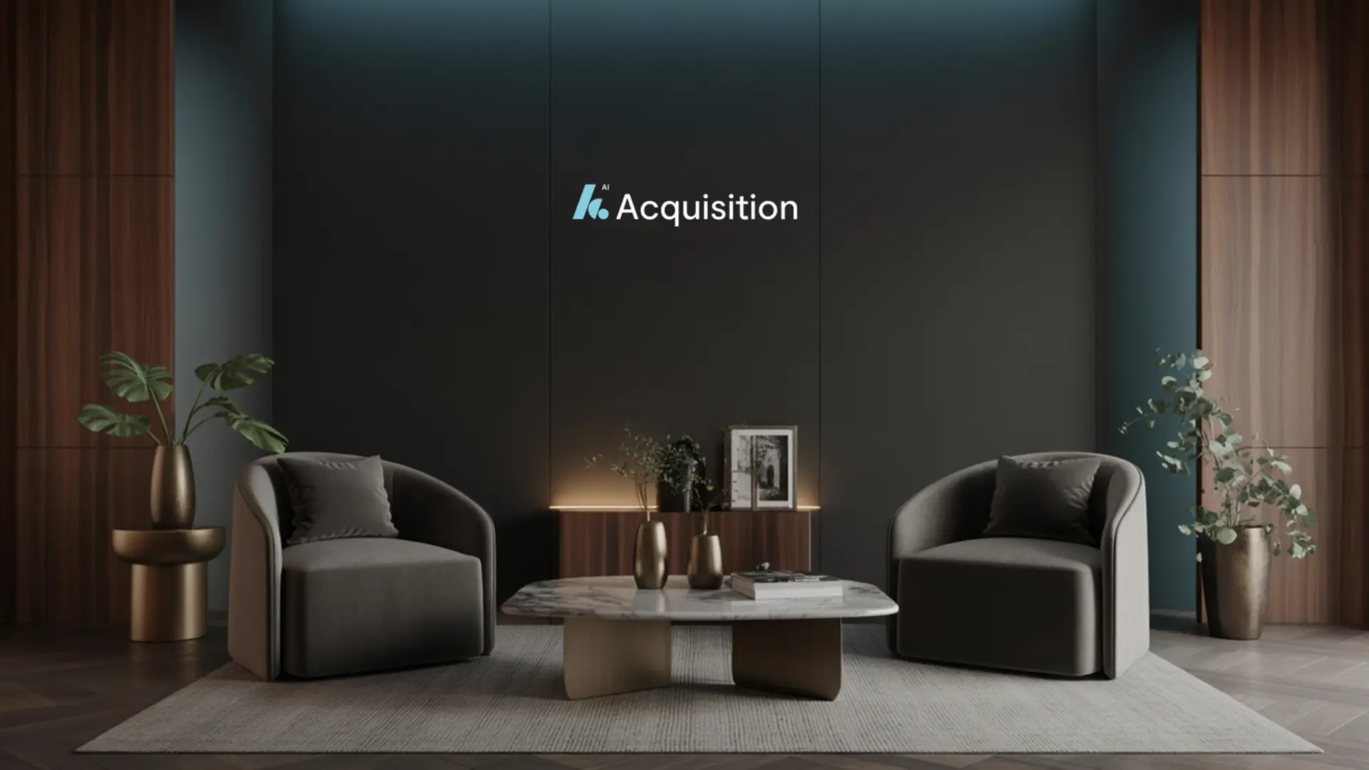 Dark Sitting Room AI Acquisition virtual background