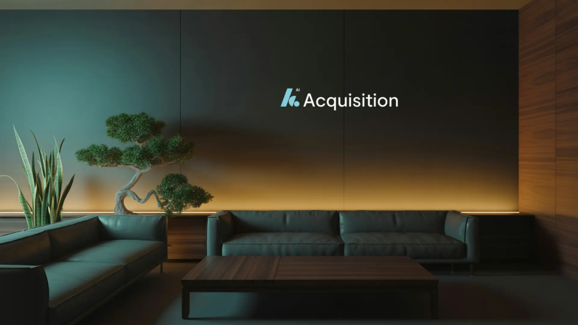 Dark Lounge — Bonsai AI Acquisition virtual background